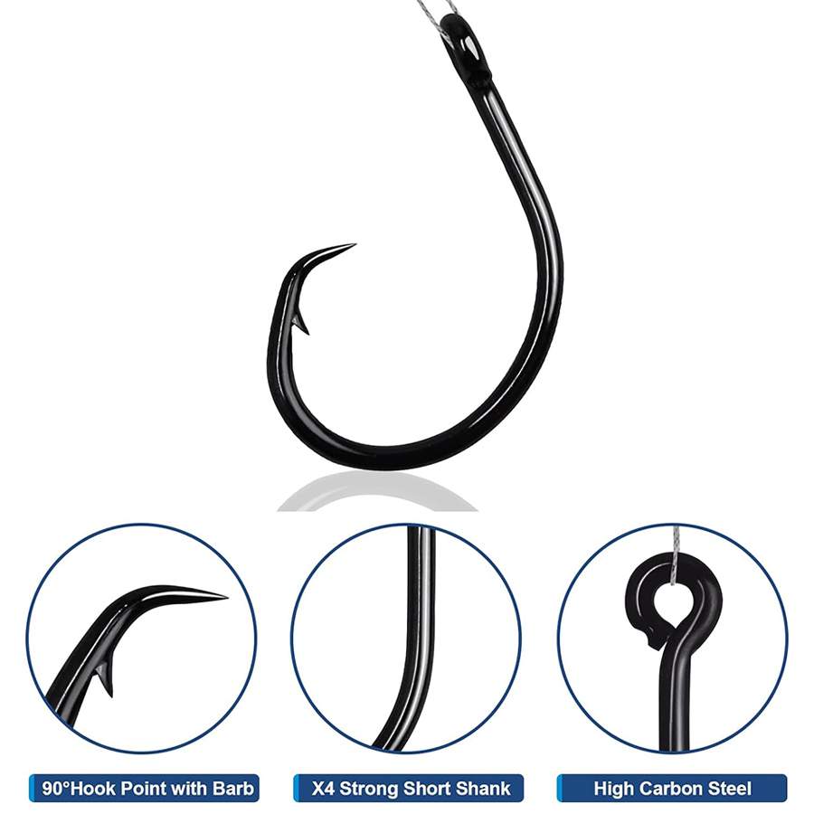 Circle Hooks 3X Strong Saltwat - đánh giá và giá Fishing Hook Offset