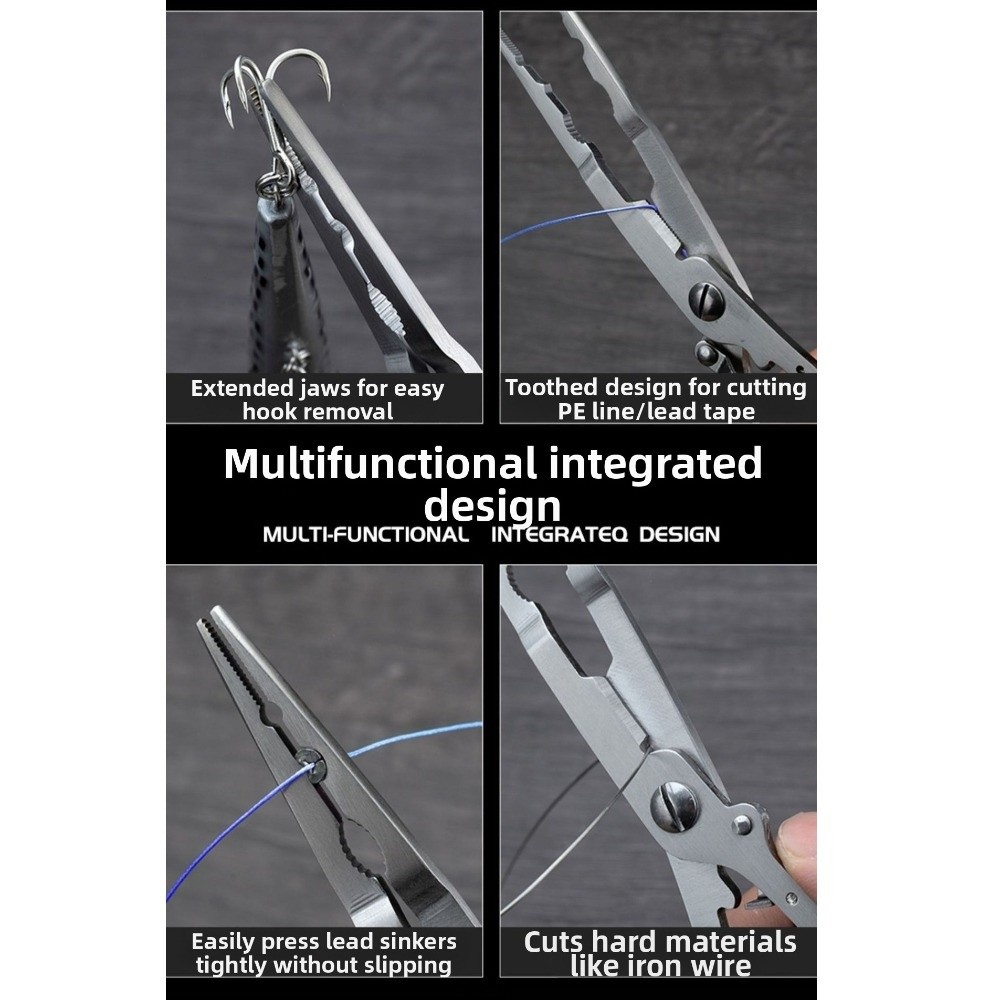 3CR13 Steel Fishing Pliers Mul - đánh giá và giá Fishing Hook Size