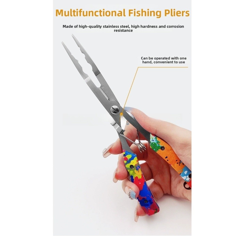 3CR13 Steel Fishing Pliers Mul - đánh giá và giá Fishing Hook Size