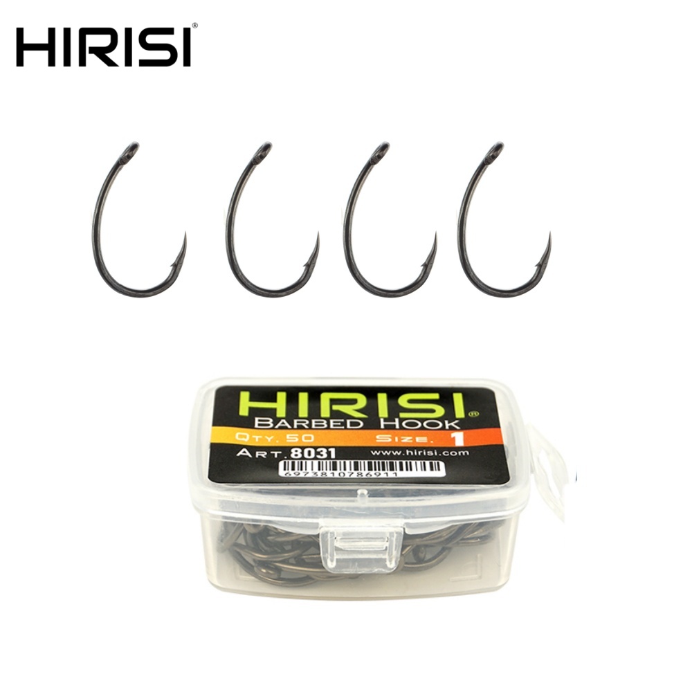 Hirisi 50pcs Eyed Barbed Fishi - đánh giá và giá Fishing Hook Assortment