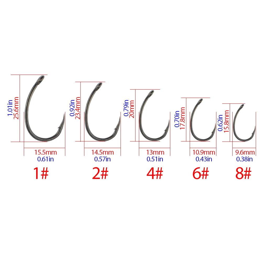 Hirisi 50pcs Eyed Barbed Fishi - đánh giá và giá Fishing Hook Assortment